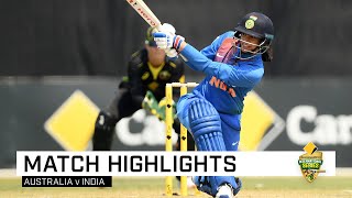 India leave Australia stunned with runchase perfection  CommBank T20 INTL TriSeries [upl. by Aicxela230]