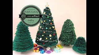 Quilling christmas tree No 1 Tutorial [upl. by Sukhum]