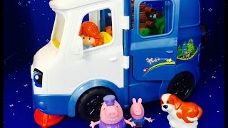 LITTLE PEOPLE Songs amp Sounds Camper Opening with Grandpa Pig Toy [upl. by Sellers]