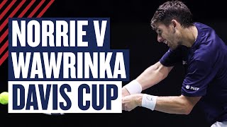 Highlights  Cam Norrie v Stan Wawrinka  Great Britain vs Switzerland  Davis Cup 2023  LTA [upl. by Outlaw]