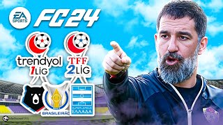 TFF 1 LİG VE TFF 2 LİG FC 24E EKLENDİ  FC 24 KARİYER MODU YAMASI ÇIKTI [upl. by Shaefer645]