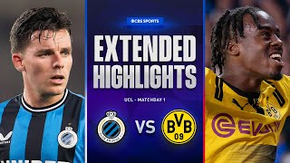 Club Brugge vs Borussia Dortmund Extended Highlights  UCL League Phase MD 1  CBS Sports Golazo [upl. by Ojyma]