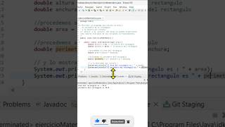 Como calcular Rectángulo con Java java developer eclipse clip coding asmr ia  Problema 001 [upl. by Jobina]