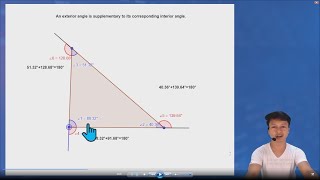 RELATIONSHIP OF THE INTERIOR AND THE EXTERIOR ANGLES OF ANY POLYGON [upl. by Gaige928]