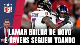 LAMAR DÁ SHOW E RAVENS VENCEM A QUINTA SEGUIDA CARDINALS BATEM CHARGERS FECHANDO A SEMANA DA NFL [upl. by Cosimo]