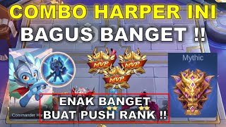 COMBO HARPER INI BAGUS BANGET  ENAK BANGET BUAT PUSH RANK  COMBO MAGIC CHESS TERKUAT 2024 [upl. by Zenda]