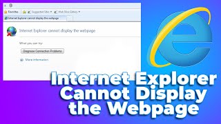 Internet Explorer Cannot Display the Webpage Error❌ in Windows 71011 PROBLEM SOLVED✅2024 [upl. by Seen642]