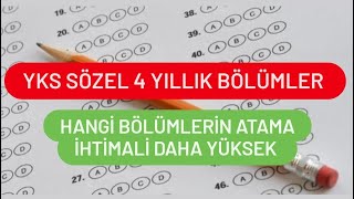 4 Yıllık Sözel Bölümler  Yks Sözel 4 Yıllık Bölümler Nelerdir [upl. by Allesig]