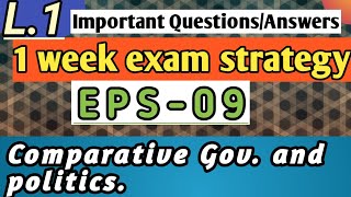 EPS09 Comparative Govt and Politics Ignou  L1 eps09 Important question answers Eps09 imp [upl. by Atirb673]