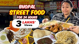 Bhopal Street Food for 24 hours  Ultimate Food Challenge😋 [upl. by Abil]