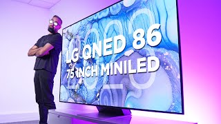 NEW LG 75inch QNED MiniLED 86 TV 2023  Unboxing amp Impressions [upl. by Raphaela]