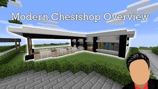 Minecraft Modern Chestshop Design Overview [upl. by Laekcim]