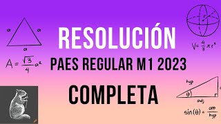 Resolución PAES regular M1 2023 Admisión 2024 [upl. by Carmelina]