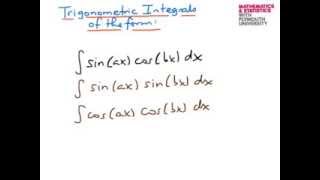 Trigonometric Integrals for Fourier Series [upl. by Wayne]