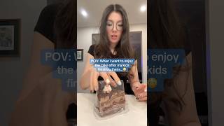 When I want to enjoy the cake after my kids finishing theirs🤪 funnyvideo comedy relatable lol [upl. by Magner680]