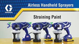 Airless Handheld Sprayer  Straining Paint [upl. by Alcus]