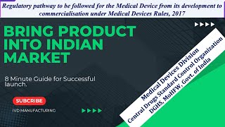 Quick Steps to Launch Medical devices into the Indian MarketIndian CDSCO MDR2017Class A BCampD [upl. by Ayhtin]