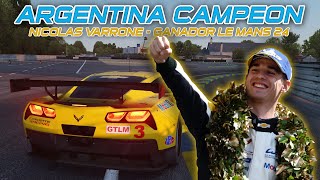 NICOLAS VARRONE CAMPEÓN en las 24 HORAS de LE MANS 🤩 ARGENTINA EN LO MAS ALTO 🇦🇷 [upl. by Enileuqaj]