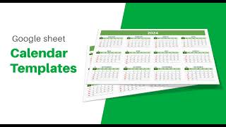 Calendar Template Google Sheet Version [upl. by Ornstead141]