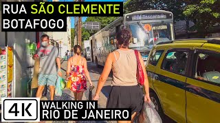 Walking in Rio de Janeiro Botafogo São Clemente Street  Brazil 【4K】2020  Binaural [upl. by Crescentia374]