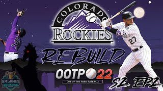 OOTP 22 ⚾️  S2 E2 📺 Opening Day  Colorado Rockies Rebuild Aaron Out of the Park Baseball 22 [upl. by Lehsreh]