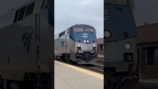 Amtrak 194 Leads AMTK 3 With an extra baggage car at Lagrange amtrak [upl. by Franciskus244]