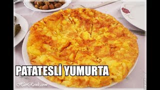 Patatesli Omlet Patatesli Yumurta Tarifi patatesliyumurtayemek tarifleri [upl. by Adran]