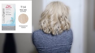 HOW TO TONE BLEACHED HAIR AT HOME  WELLA T14 [upl. by Andri405]