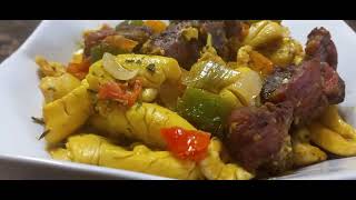 HOW TO COOK JAMAICAN ACKEE WITH CHICKEN BACK Jamaicanfood [upl. by Yrdnal]