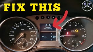 Mercedes Battery warning on Easy Fix [upl. by Dilks452]