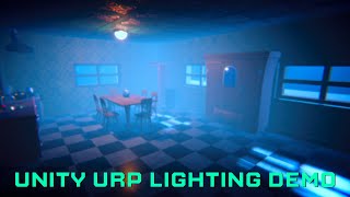 Unity real time night lighting demo scene Universal Render Pipeline and probuilder [upl. by Maxia917]