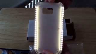 LuMee Samsung Galaxy S6 LED Selfie Case Unboxing 103015 [upl. by Nibot]