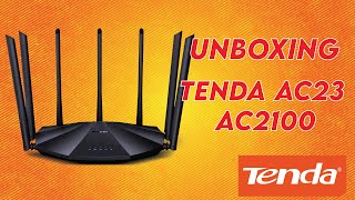 UNBOXING TENDA AC23 AC2100 [upl. by Fawnia683]