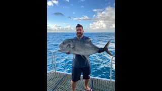 Smashing Giant Trevally GTs at the Swain Reefs on board Kanimbla Fishing Charter [upl. by Andras]