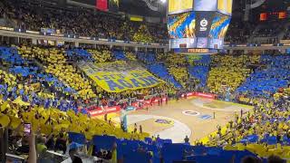 Fenerbahce fans choreo before Game 3 against Olympiacos [upl. by Sabina]