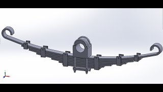 Design on Leaf Spring in SolidWorks  SolidWorks 2016  CADCAECFD [upl. by Ahsirat189]