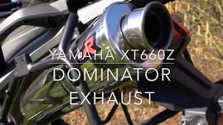 Dominator Exhaust on a Yamaha XT660Z [upl. by Sidnak]