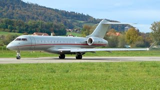 Powerful Takeoff The Bombardier Global 6000  VistaJet Pilots Wave Goodbye [upl. by Arraeit]