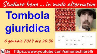 Tombola giuridica  studiamo divertendoci in diretta insieme a Simone Chiarelli 612024 [upl. by Araik566]