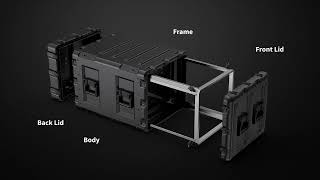 Pelican Hardigg MAC RACK Product Animation for Custom Case Group [upl. by Guibert]