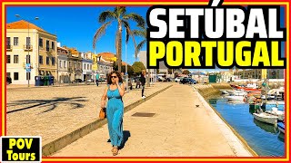 Setúbal Portugal 😊Walking Tour of a Historical Coastal City South of Lisbon 4K [upl. by Ramahs]