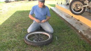 DIY Mounting a motorcycle tire tutorial [upl. by Eaner]