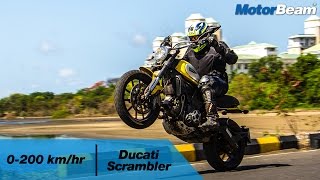 Ducati Scrambler 0200 kmhr amp Top Speed  MotorBeam [upl. by Enytsuj]