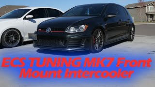 ECS TUNING MK7 GTI Front Mount Intercooler INSTALL [upl. by Aisayt]