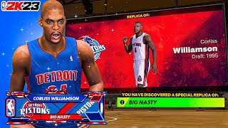 How to unlock Corliss Williamson quotBIG NASTYquot Replica build on NBA 2K23 [upl. by Anaimad]