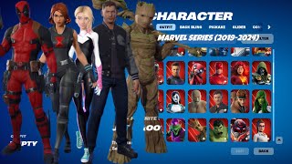 All Marvel Series Skins Showcase in Fortnite20192024 [upl. by Patricia]