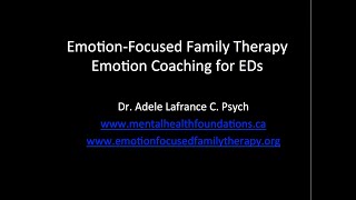 EFFT for Eating Disorders  Emotion Coaching [upl. by Watters]