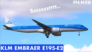 KLM Embraer E195 E2  Landing at Schiphol Airport AMS PHNXB [upl. by Woothen251]