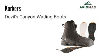 Korkers Devils Canyon Wading Boots Demonstration and Review  AvidMax [upl. by Agnese]