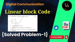 Linear block Code  solved Problem1  Parity check matrix H  Code vectors Vijaya Academy [upl. by Nnarefinnej]